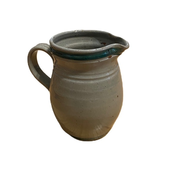Vintage Westerwald Pottery Salt Glaze Pitcher Hand Thrown Hand Painted Floral - Picture 5 of 7